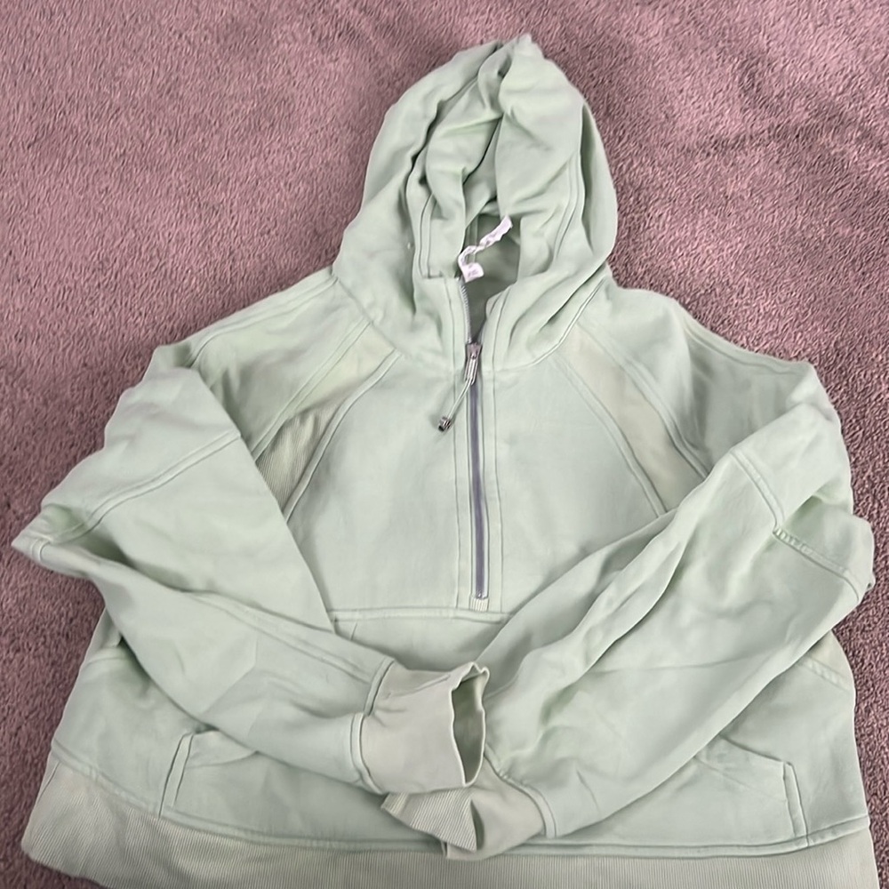 Green Lululemon Quarter Zip Scuba
